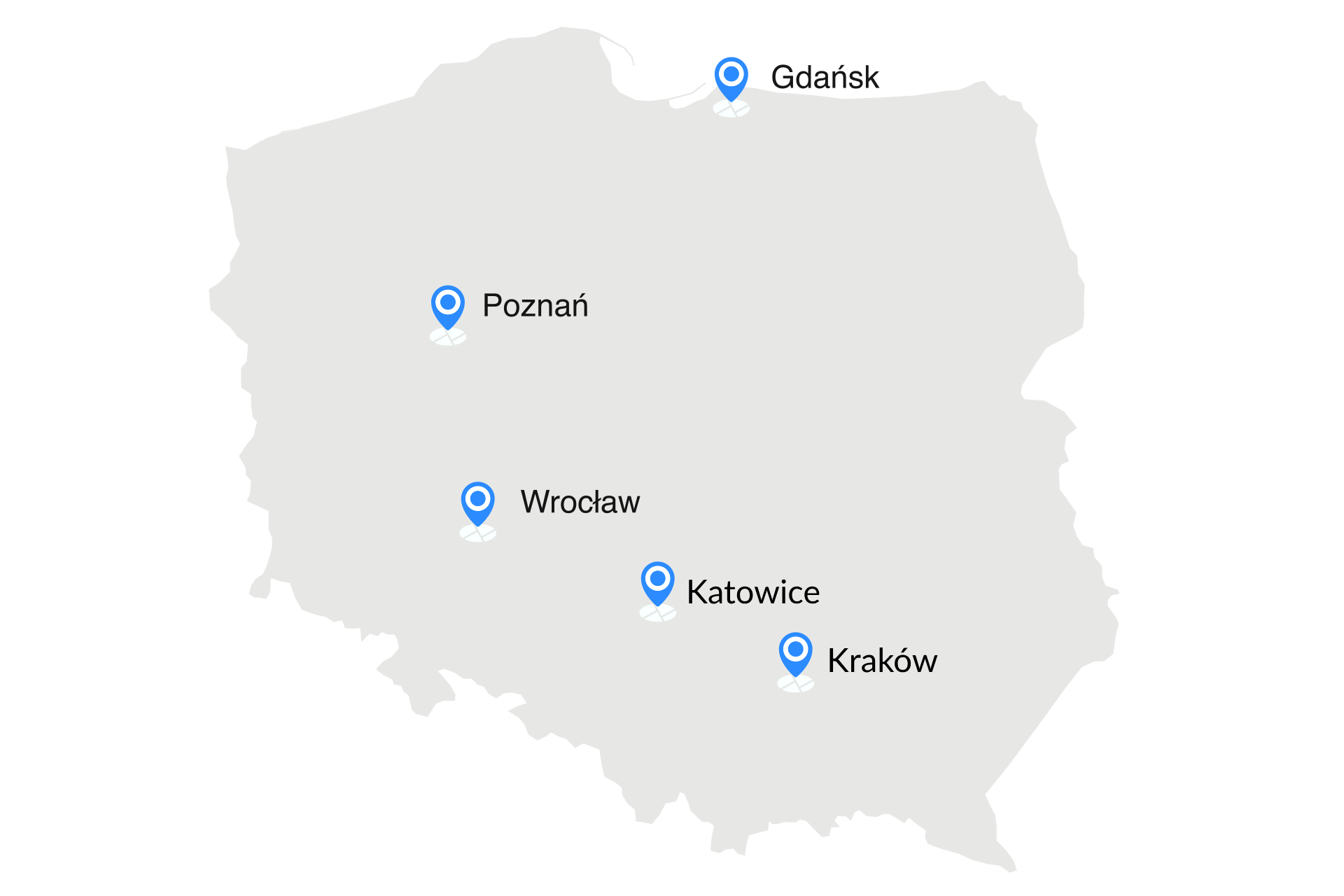 Mapa biur NeonPrestige – Polska